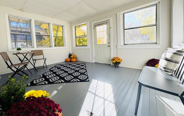 view of sunroom