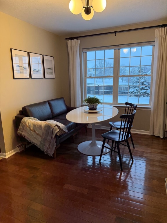 dining room featuring dark hardwood / wood-style flooring