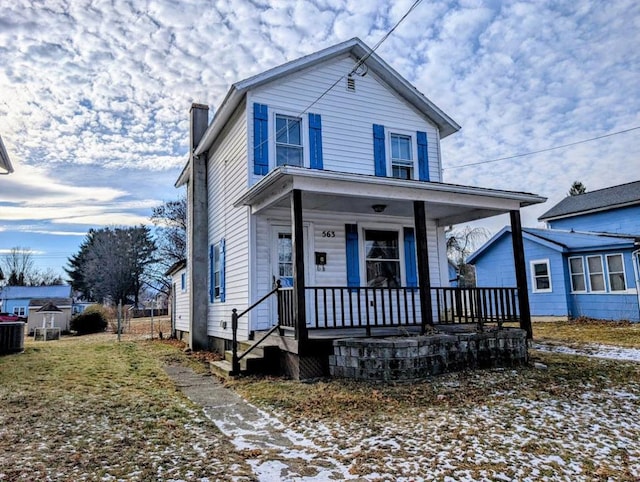 bungalow-style home featuring covered porch