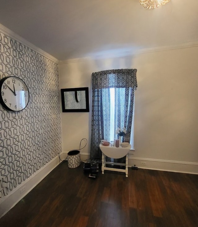 544 S Main St, Elmira-City, NY 14904 - unfurnished room with ornamental molding and wood-type flooring