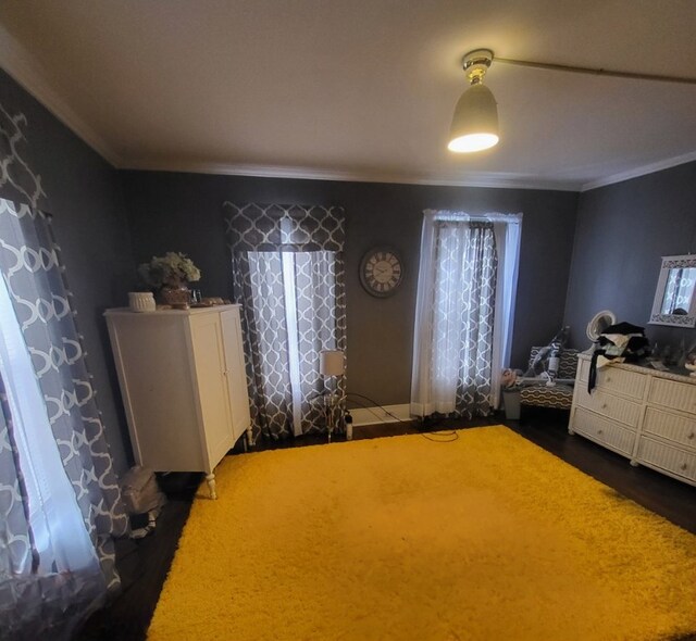 bedroom featuring ornamental molding