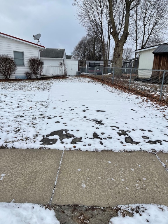 view of snowy yard