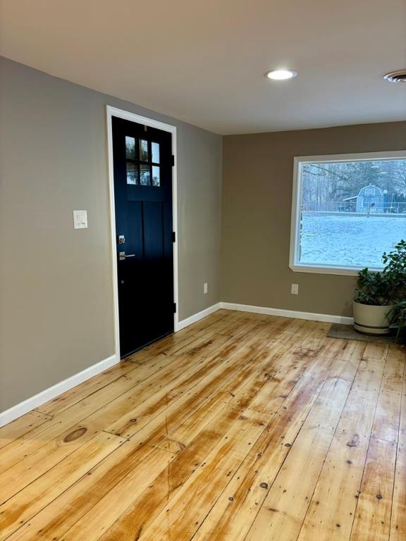 entrance foyer with light wood-type flooring