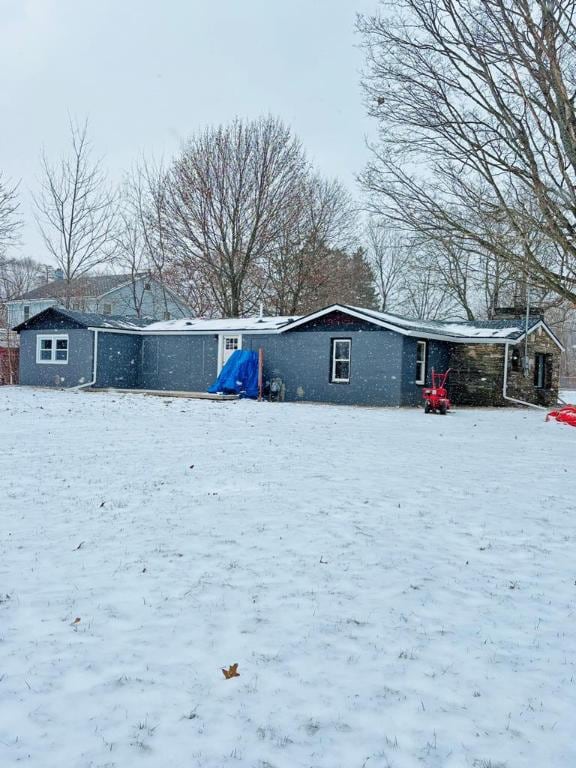 view of snowy yard