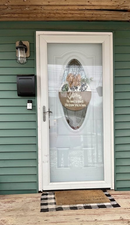 view of doorway to property