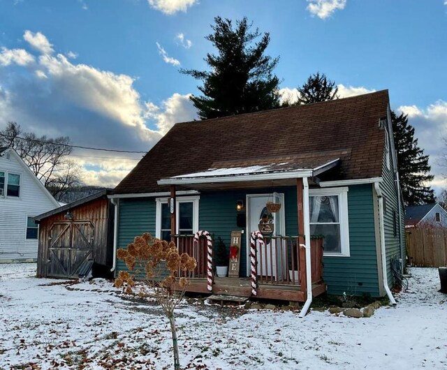 view of bungalow-style home