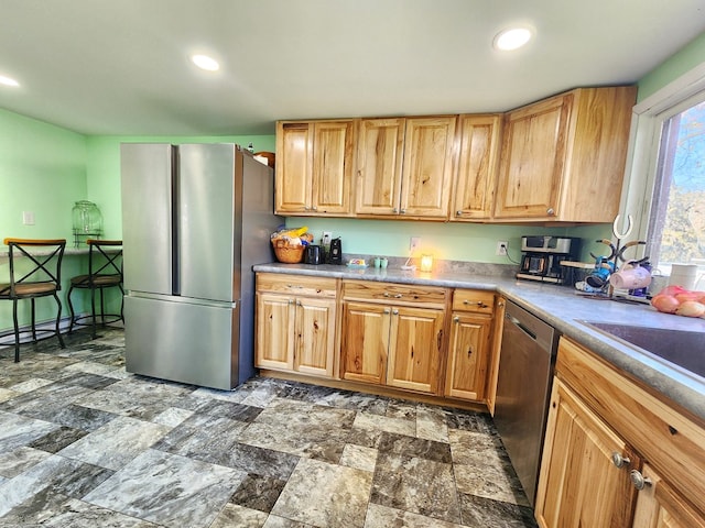 kitchen featuring sink and appliances with stainless steel finishes