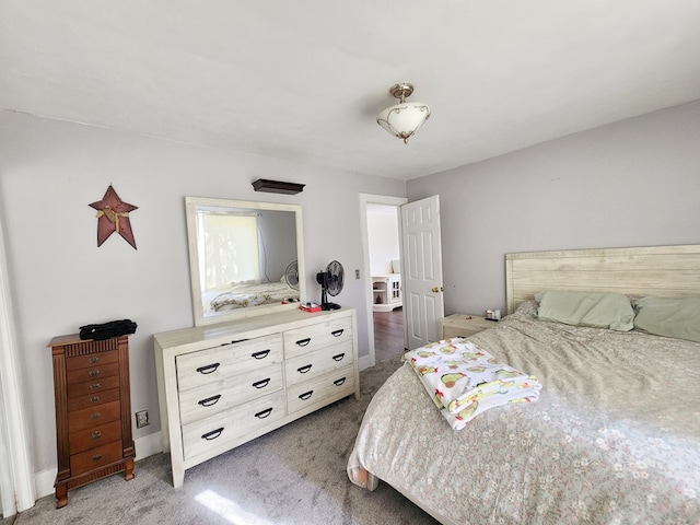 bedroom featuring carpet flooring