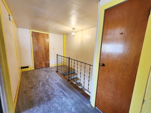 hallway featuring carpet floors