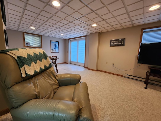 view of carpeted living room