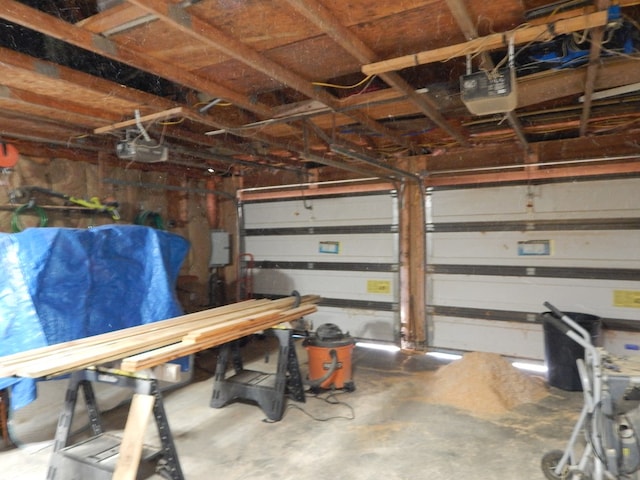 garage featuring a garage door opener