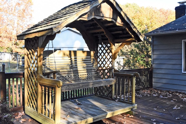 view of wooden terrace