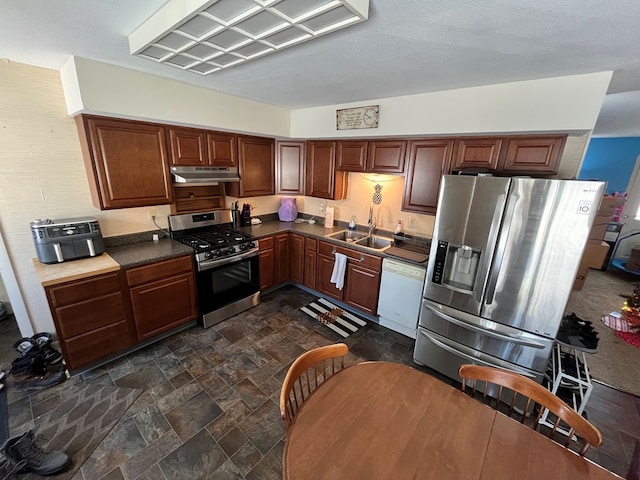 kitchen featuring stainless steel appliances and sink