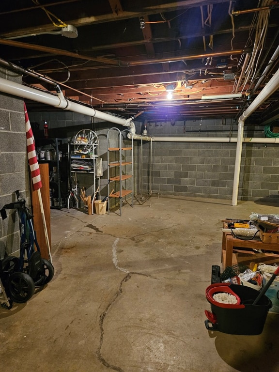 view of basement