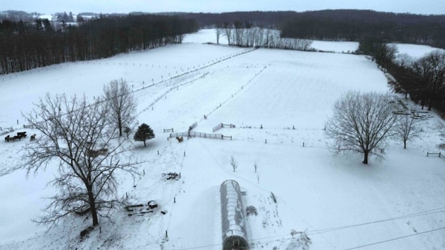 view of snowy yard