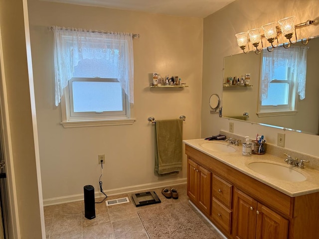 bathroom with vanity