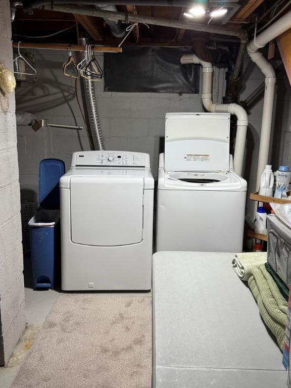 175 Beartown Rd, Erwin, NY 14870 - washroom featuring washing machine and clothes dryer