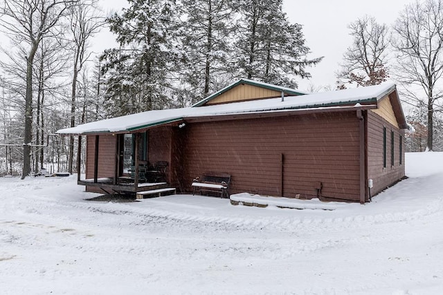 exterior space with covered porch