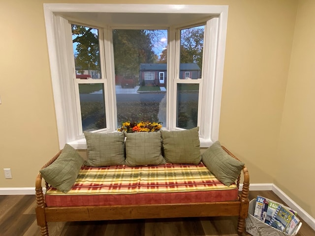 sitting room featuring hardwood / wood-style flooring