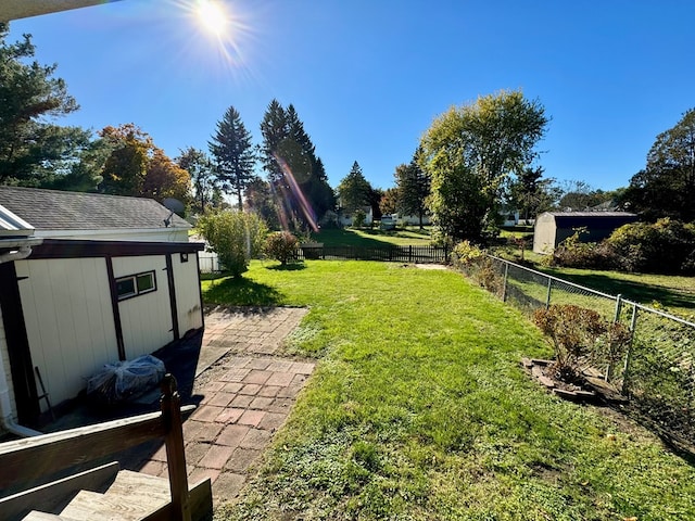 view of yard featuring a patio area