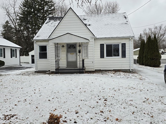 view of bungalow-style house