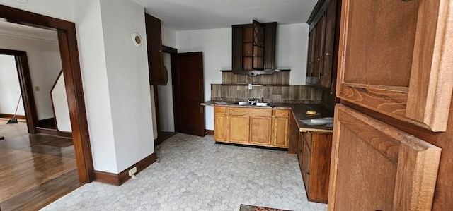 kitchen with sink and backsplash