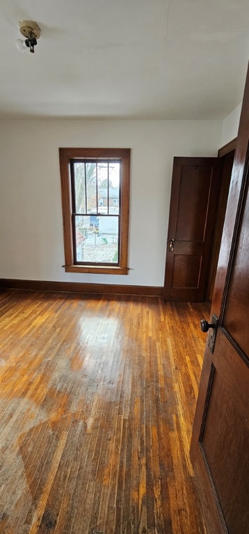 empty room featuring light hardwood / wood-style flooring