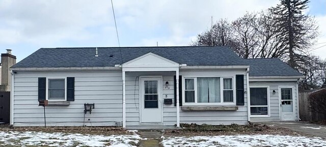 view of front of home