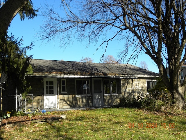 759 Main St, Chemung, NY 14825 - rear view of house with a yard