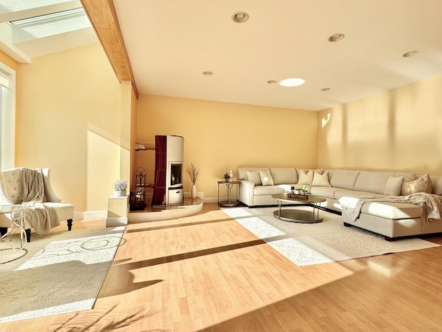 living room with wood-type flooring