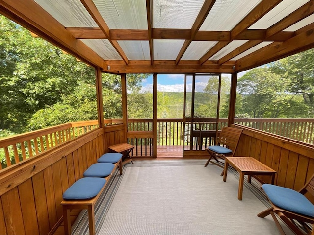 view of sunroom