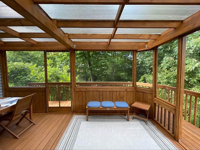 view of sunroom