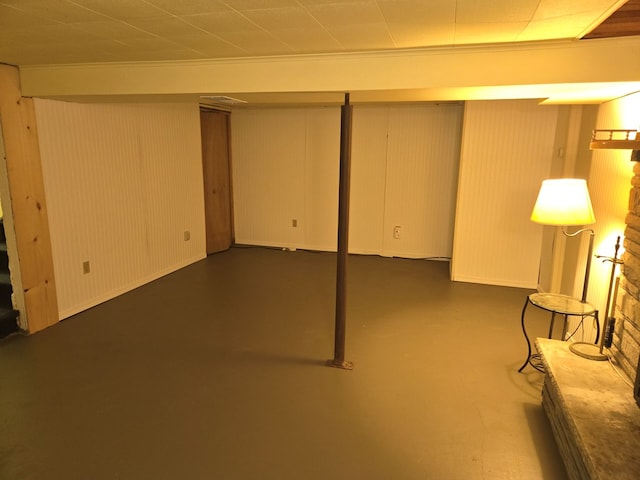 view of basement