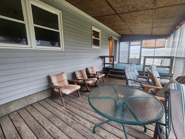 view of sunroom