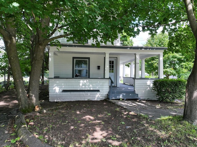 view of front of property with a porch