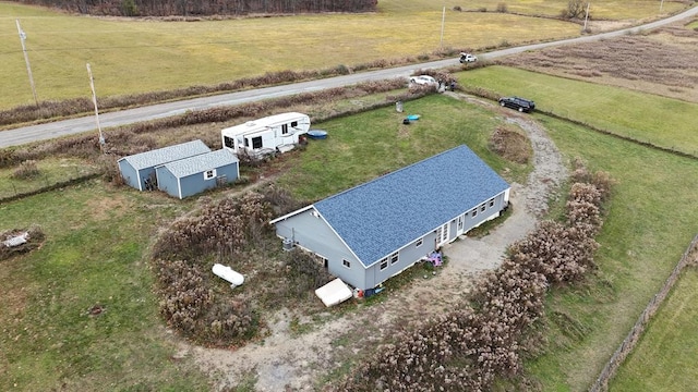 drone / aerial view featuring a rural view