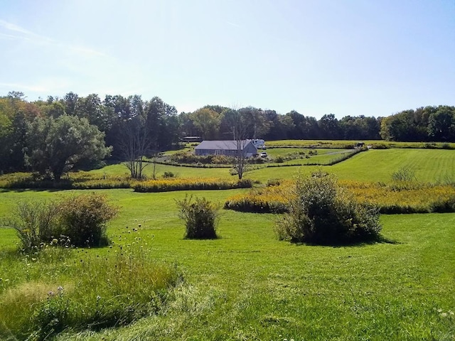 surrounding community featuring a rural view and a lawn