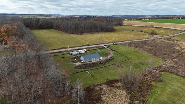 bird's eye view featuring a rural view