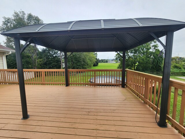 deck with a gazebo