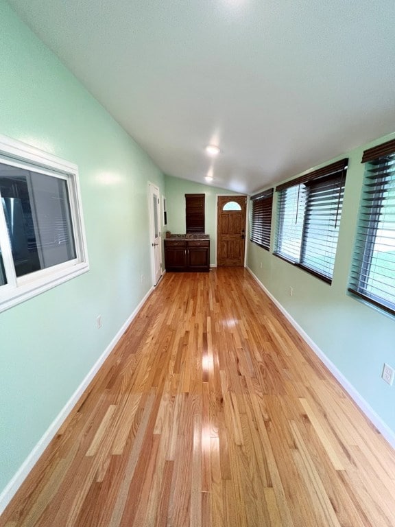 empty room featuring light wood-type flooring