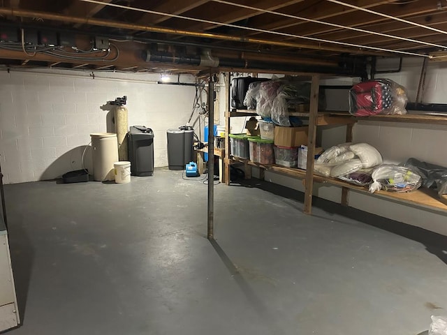 view of basement