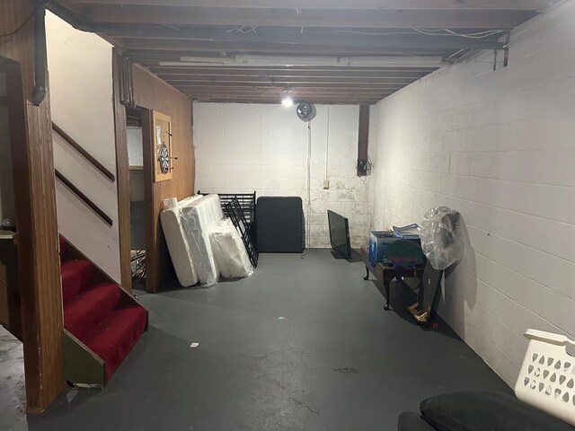 view of basement