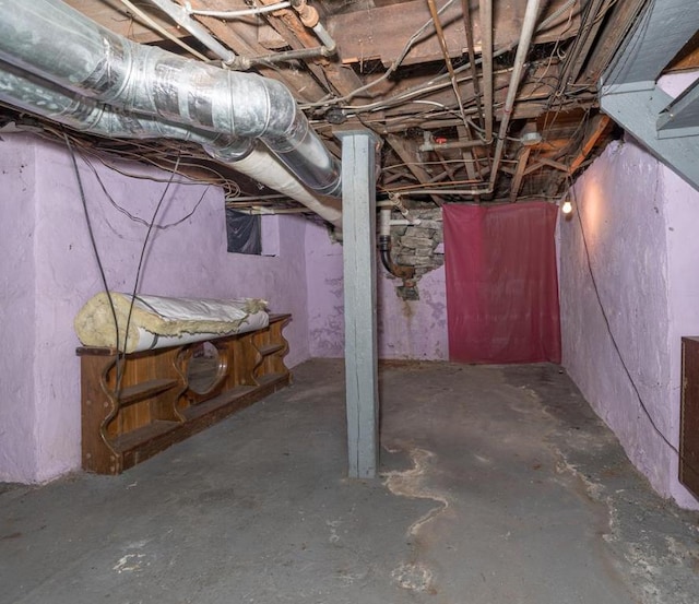 view of basement