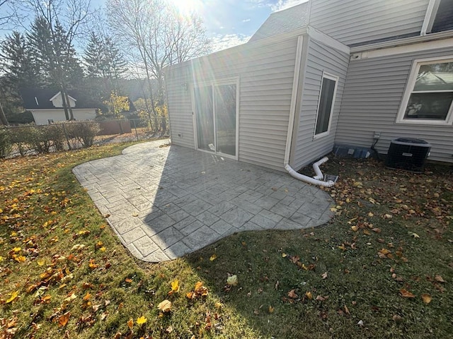 view of patio / terrace with central air condition unit