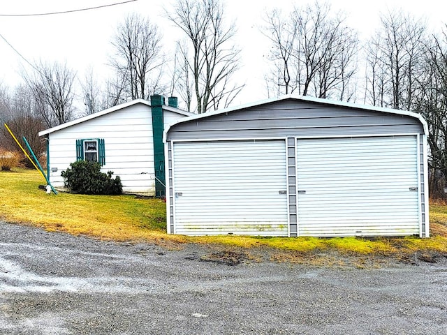 441 Murphy Hill Rd, Catlin, NY 14845 - garage with a lawn