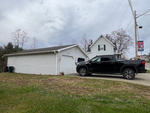 view of home's exterior featuring a yard