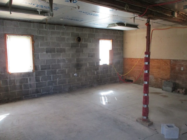 view of basement