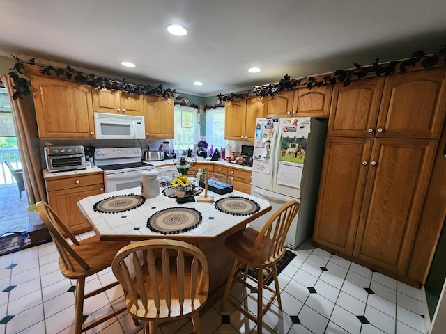 kitchen featuring white appliances