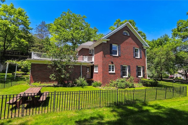 188 Upper Delevan Ave, Corning-City, NY 14830 - rear view of house with brick siding