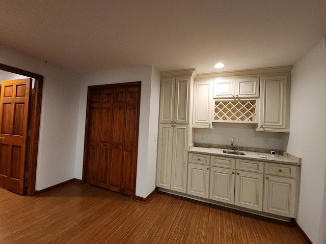 kitchen featuring sink and hardwood / wood-style floors